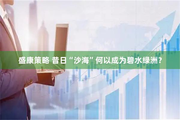 盛康策略 昔日“沙海”何以成为碧水绿洲？