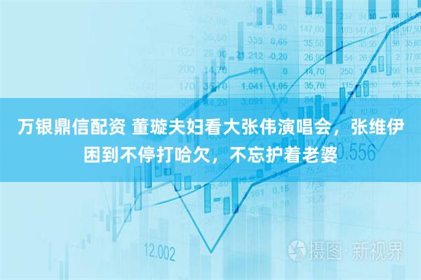 万银鼎信配资 董璇夫妇看大张伟演唱会，张维伊困到不停打哈欠，不忘护着老婆